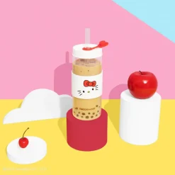 Hello Kitty and Friends - Hello Kitty (Classic White) Bobbleware 500ml Borosilicate Glass Reusable Tumbler
