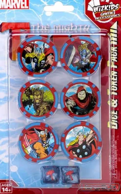 Heroclix - The Mighty Thor Dice and Token Pack (8 Pieces)