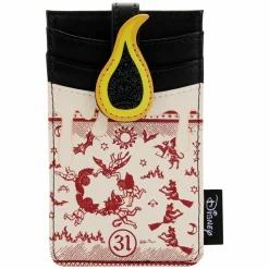 Hocus Pocus - Black Flame Candle Glow in the Dark 4” Faux Leather Card Holder