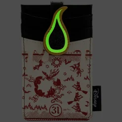 Hocus Pocus - Black Flame Candle Glow in the Dark 4” Faux Leather Card Holder