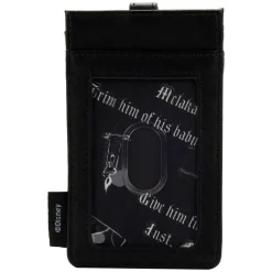 Hocus Pocus - Black Flame Candle Glow in the Dark 4” Faux Leather Card Holder