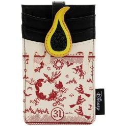 Hocus Pocus - Black Flame Candle Glow in the Dark 4” Faux Leather Card Holder