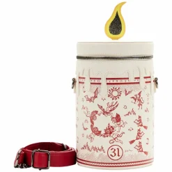 Hocus Pocus - Black Flame Candle Glow in the Dark 10” Faux Leather Crossbody Bag