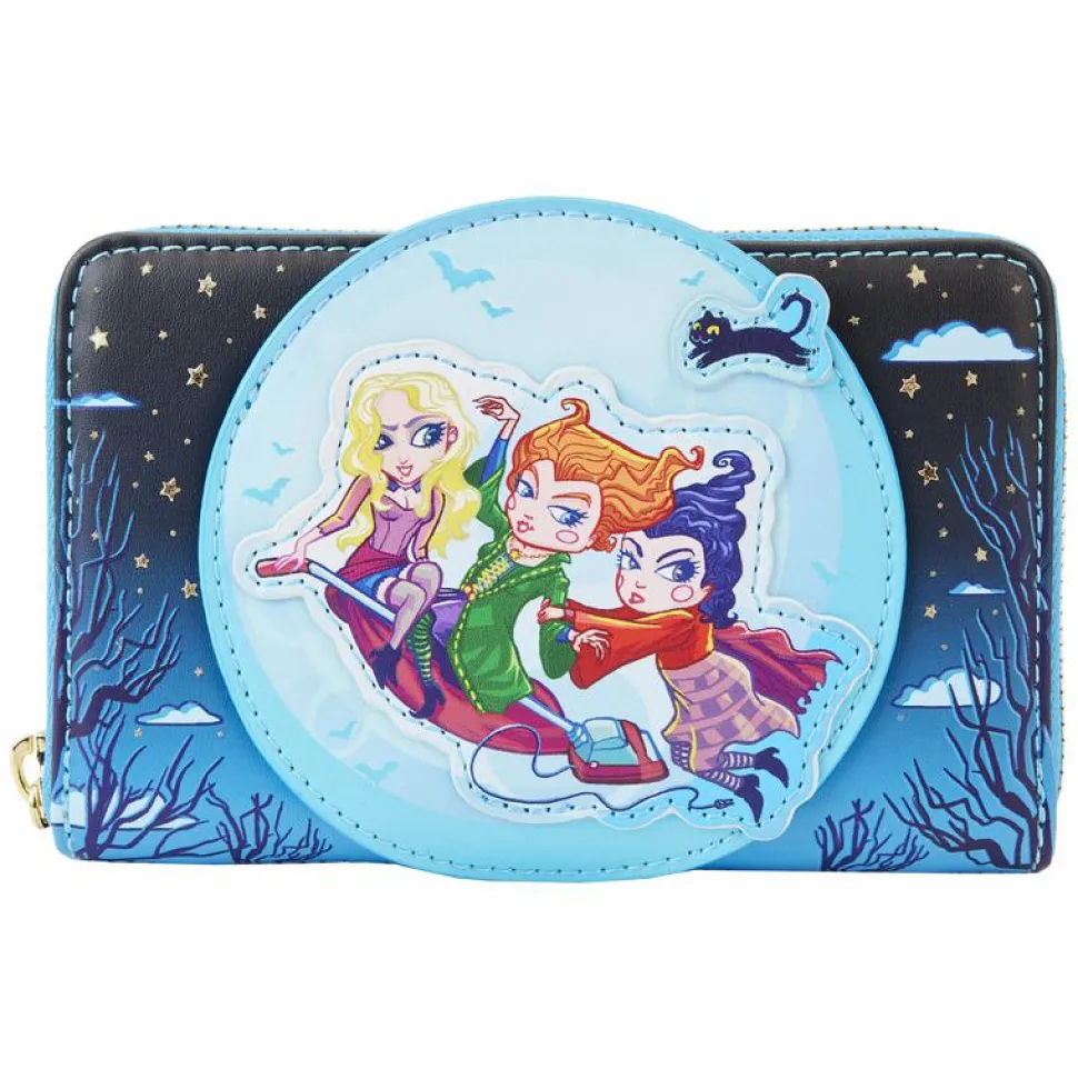 Hocus Pocus - Poster Glow in the Dark 4" Faux Leather Zip-Around Wallet
