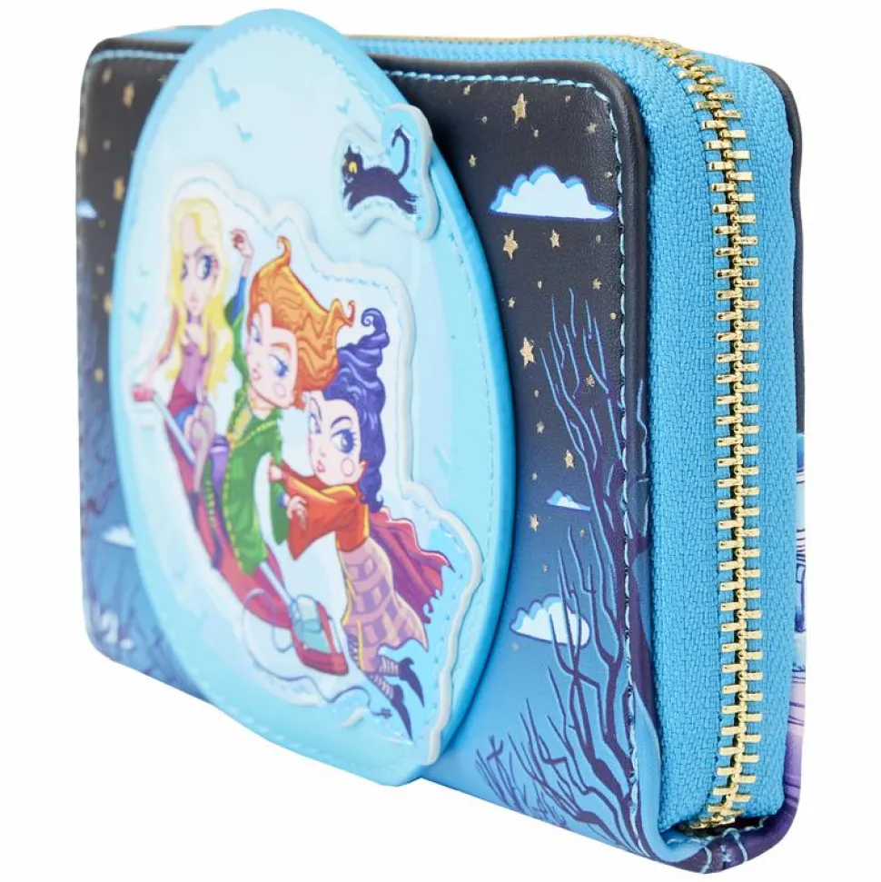 Hocus Pocus - Poster Glow in the Dark 4" Faux Leather Zip-Around Wallet