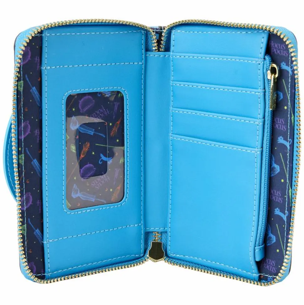 Hocus Pocus - Poster Glow in the Dark 4" Faux Leather Zip-Around Wallet
