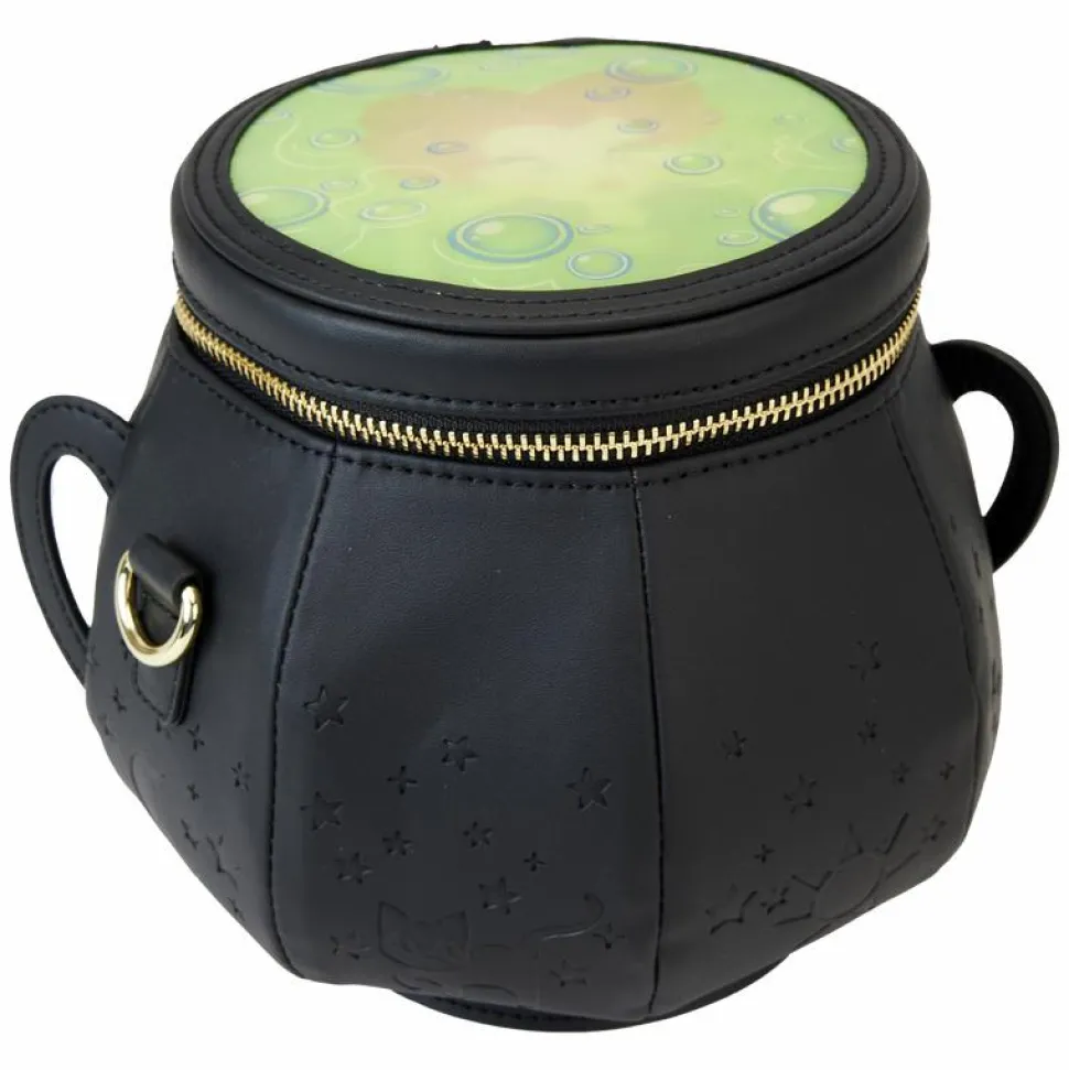 Hocus Pocus - Winifred Cauldron Lenticular Glow in the Dark 6" Faux Leather Crossbody Bag