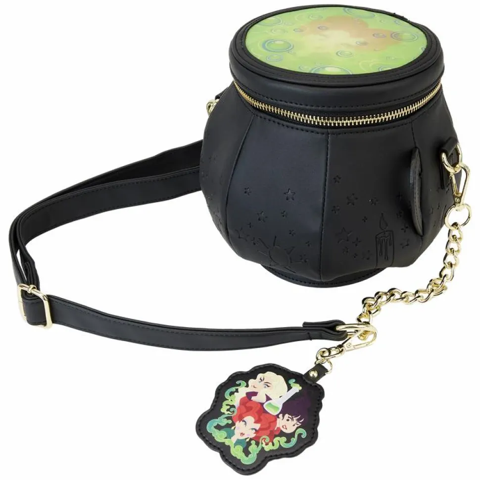 Hocus Pocus - Winifred Cauldron Lenticular Glow in the Dark 6" Faux Leather Crossbody Bag