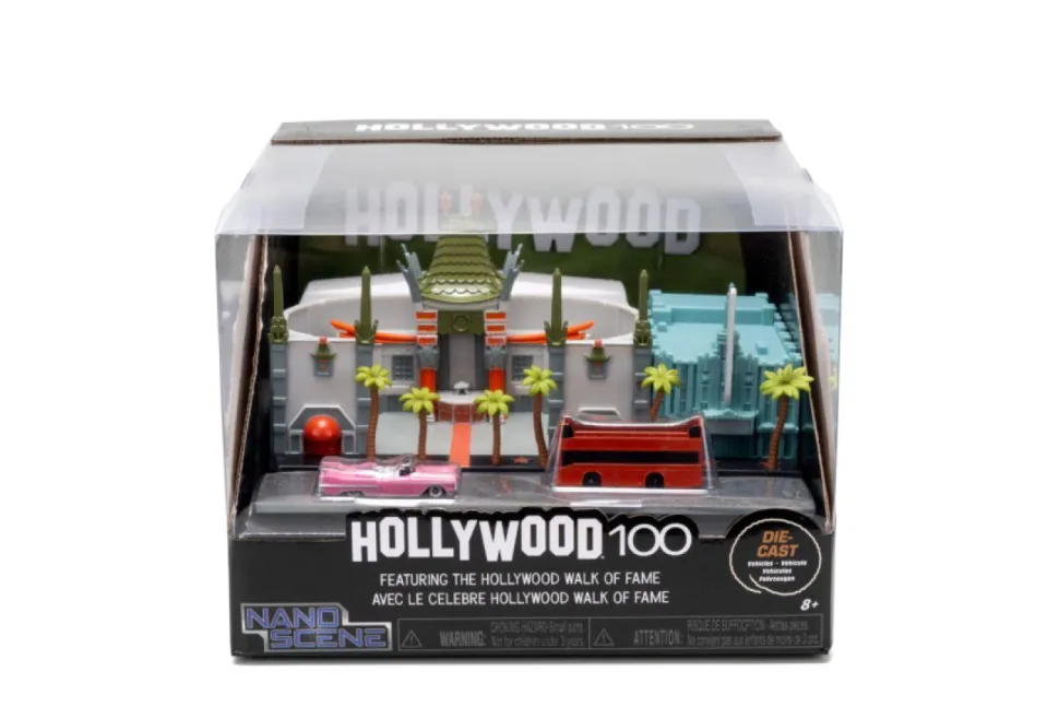 Hollywood 100 - Hollywood Sign 100th Anniversary featuring the Walk of Fame Nano Scene 1.65" Scale Die-Cast Diorama