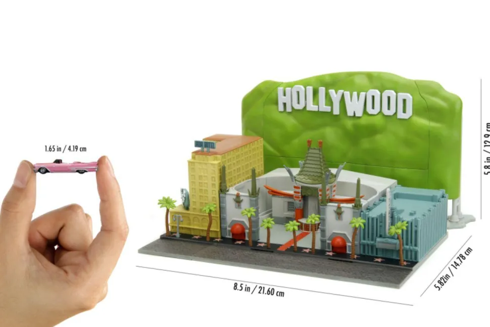 Hollywood 100 - Hollywood Sign 100th Anniversary featuring the Walk of Fame Nano Scene 1.65" Scale Die-Cast Diorama