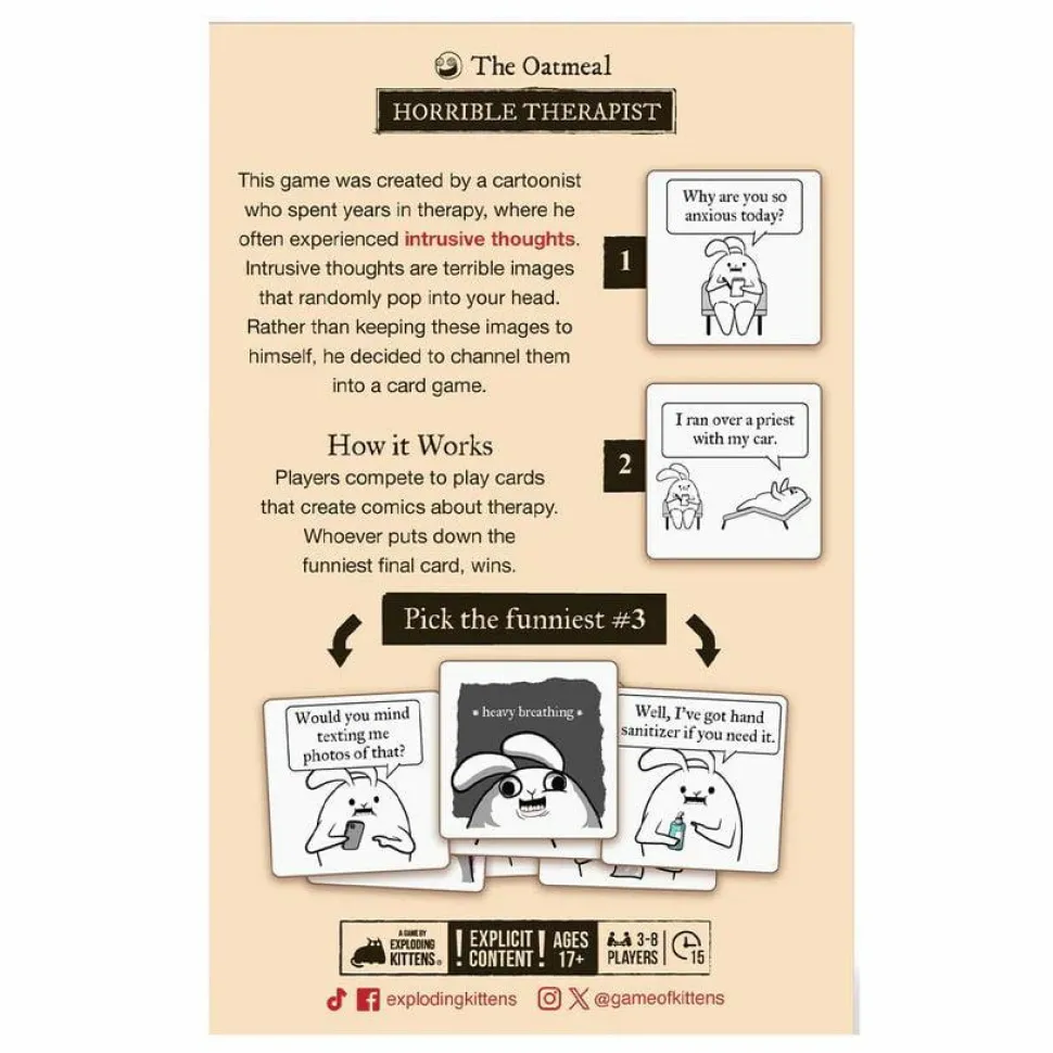 Horrible Therapist - A Party Game by Exploding Kittens Card Game