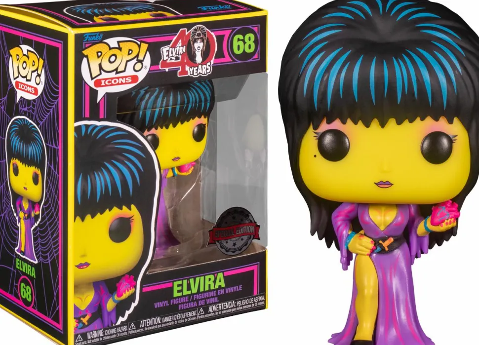 Horror Classics - Chucky, Elvira, Pennywise & Michael Myers Blacklight Pop! Vinyl Bundle (Set of 4)