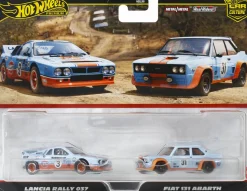 Hot Wheels - Lancia Rally 037 & Fiat 131 Abarth Hot Wheels Premium Car Culture Real Riders 1/64th Scale Die-Cast Vehicle Replica 2-Pack