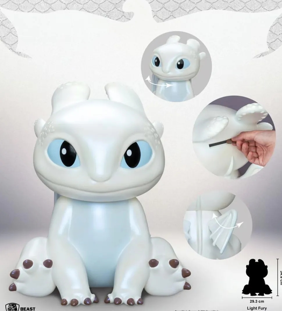 How to Train Your Dragon 3: The Hidden World - Light Fury Large 13" Vinyl Piggy Bank