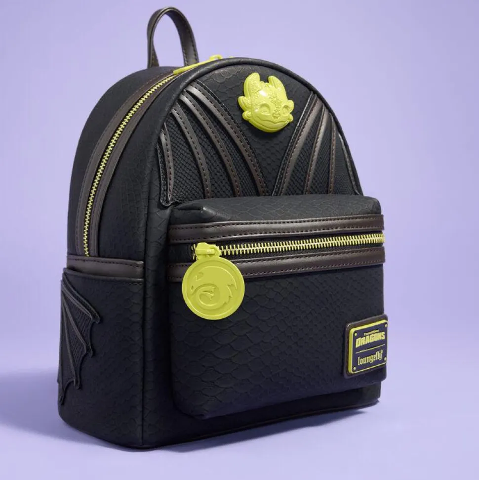 How To Train Your Dragon - Night Fury 10" Faux Leather Mini Backpack