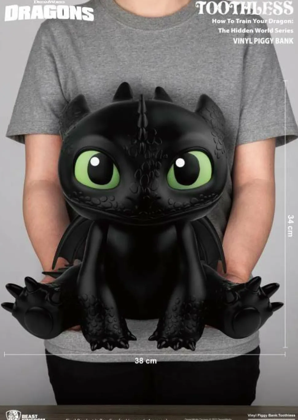 How to Train Your Dragon - Toothless 13" Vinyl Piggy Bank