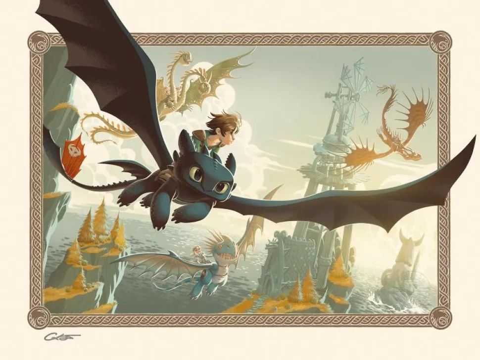 How to Train Your Dragon - There Were Dragons Fine Art Print by Kael Ngu