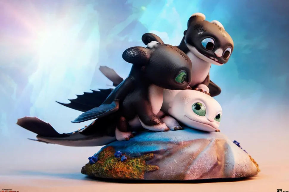 How to Train Your Dragon 3: The Hidden World - Dart, Pouncer & Ruffrunner 5” Statue