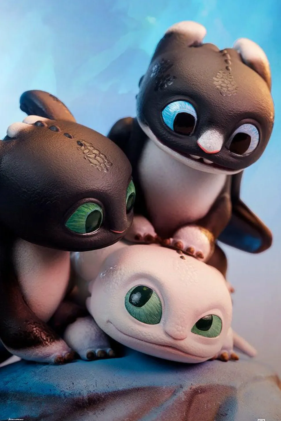 How to Train Your Dragon 3: The Hidden World - Dart, Pouncer & Ruffrunner 5” Statue