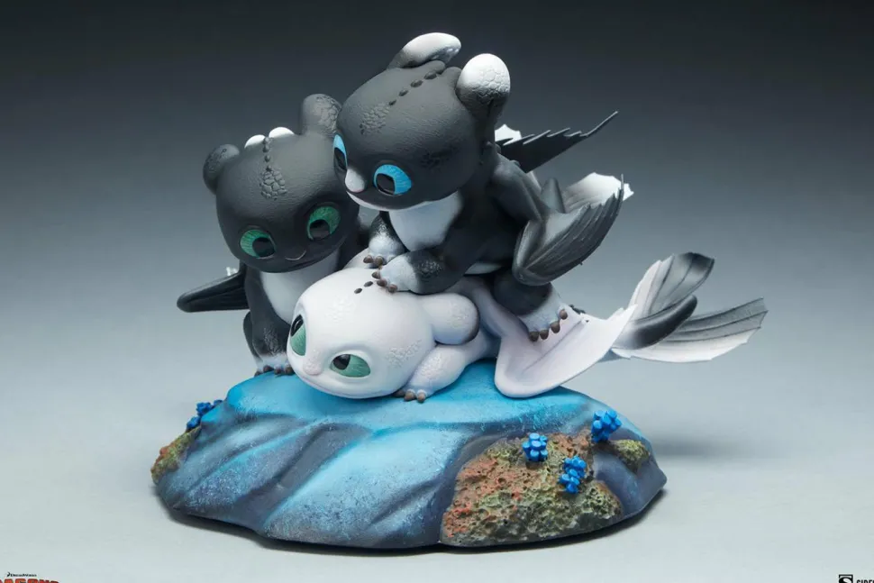 How to Train Your Dragon 3: The Hidden World - Dart, Pouncer & Ruffrunner 5” Statue