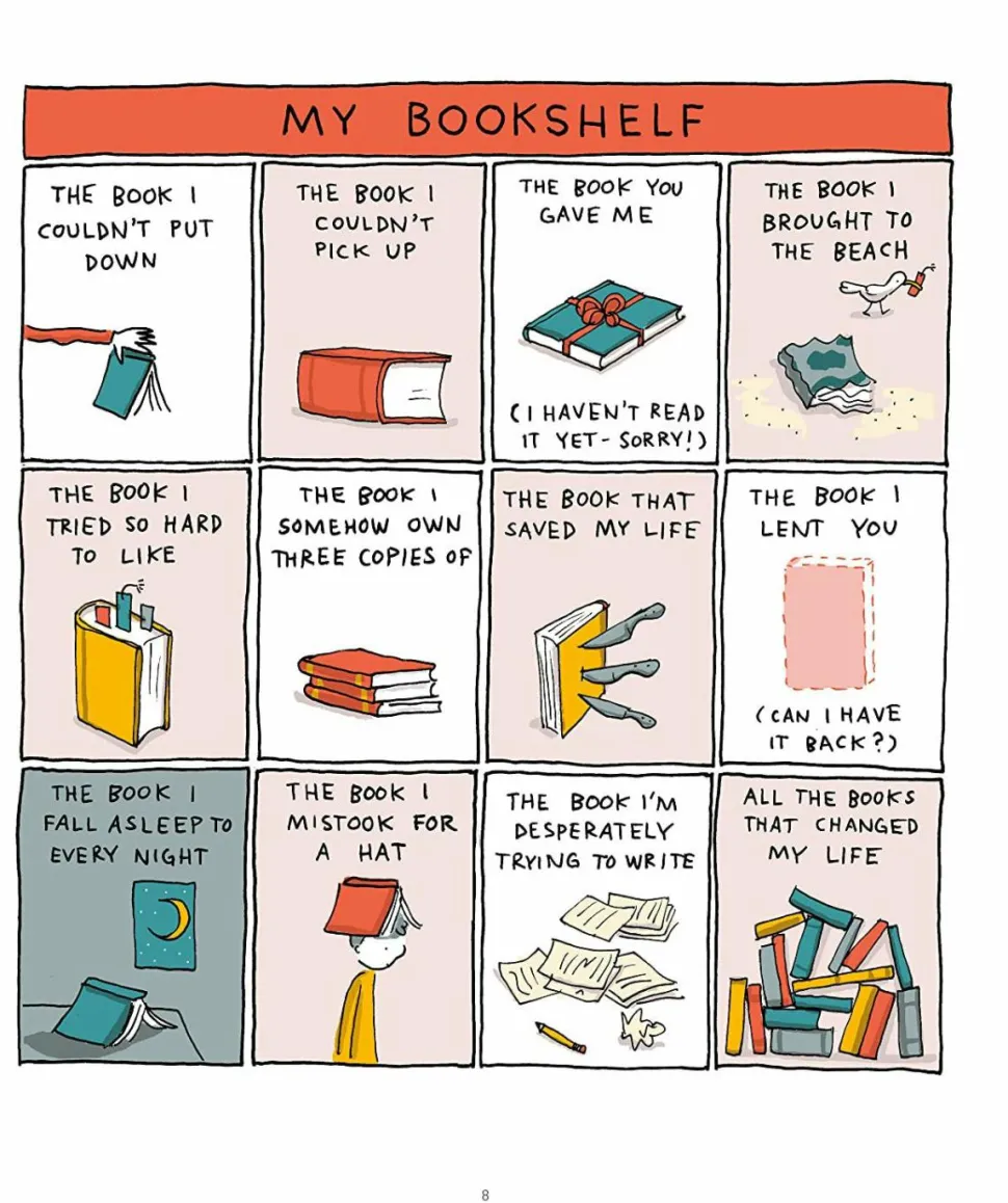 I Will Judge You by Your Bookshelf by Grant Snider Hardcover Book