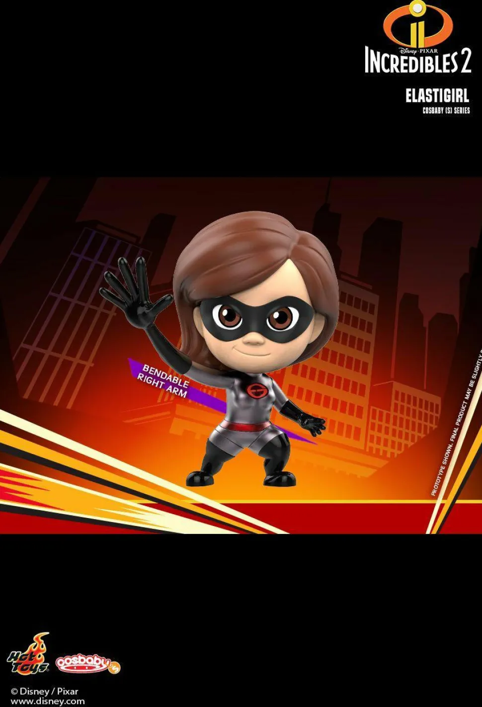 Incredibles 2 - Elastigirl Cosbaby 5” Hot Toys Bobble-Head Figure