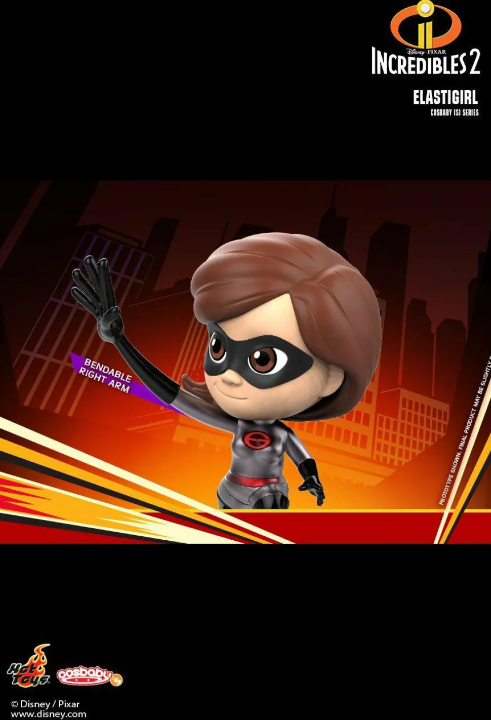 Incredibles 2 - Elastigirl Cosbaby 5” Hot Toys Bobble-Head Figure