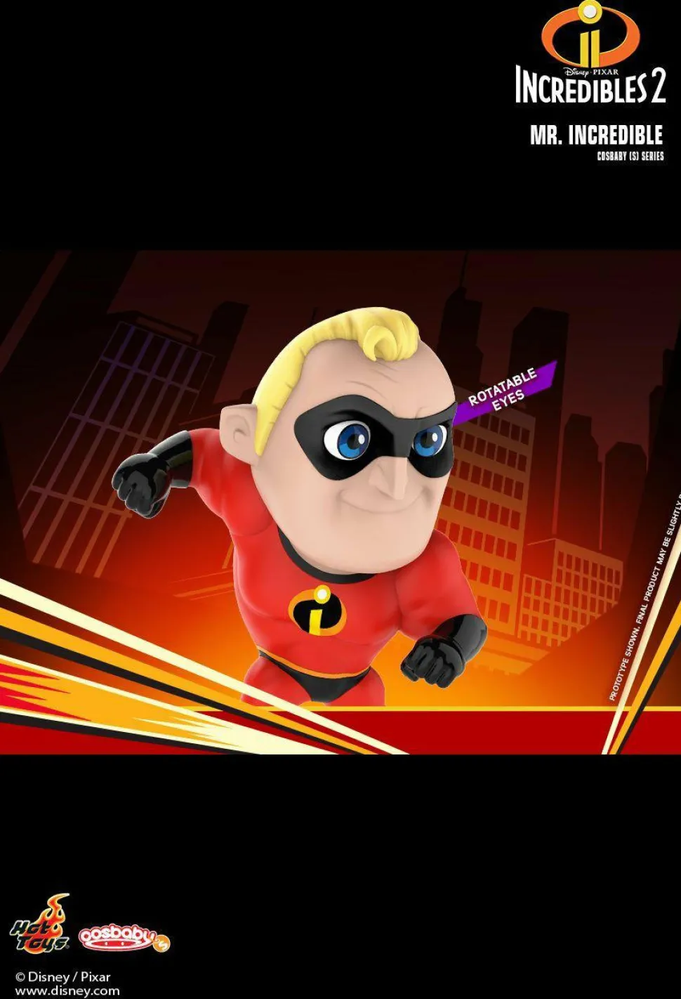 Incredibles 2 - Mr. Incredible Cosbaby 5” Hot Toys Bobble-Head Figure