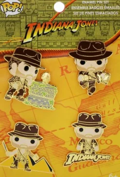 Indiana Jones and the Raiders of the Lost Ark - Indiana Jones Enamel Pop! Pin 4-Pack
