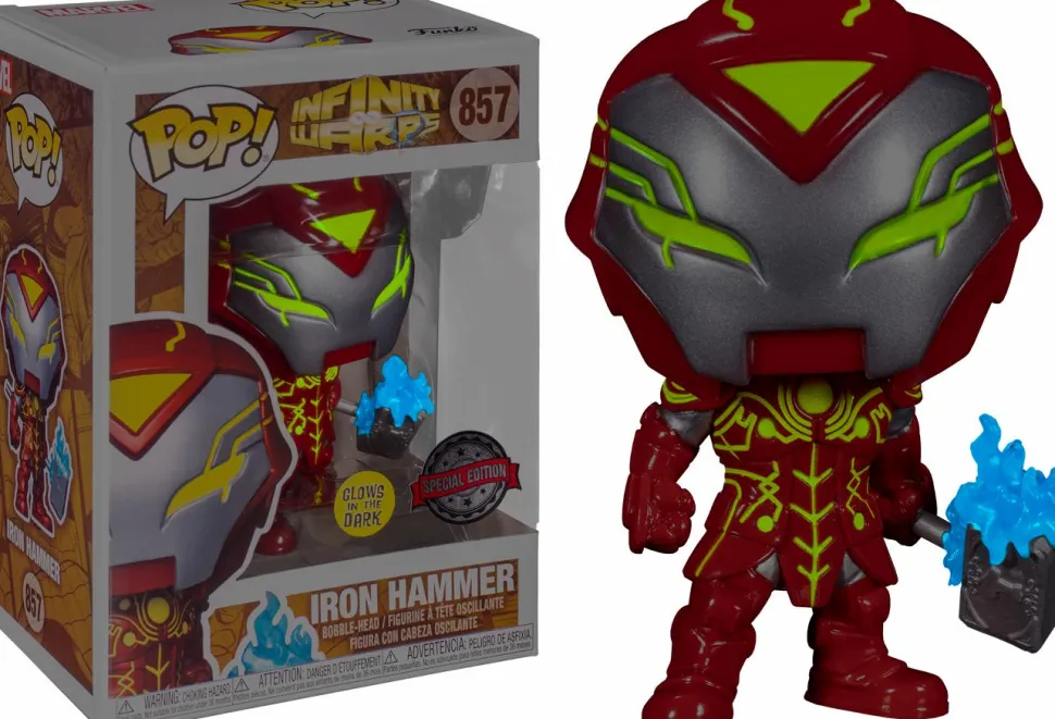 Infinity Warps - Iron Hammer with Mjolnir Glow in the Dark Pop! Vinyl Figure