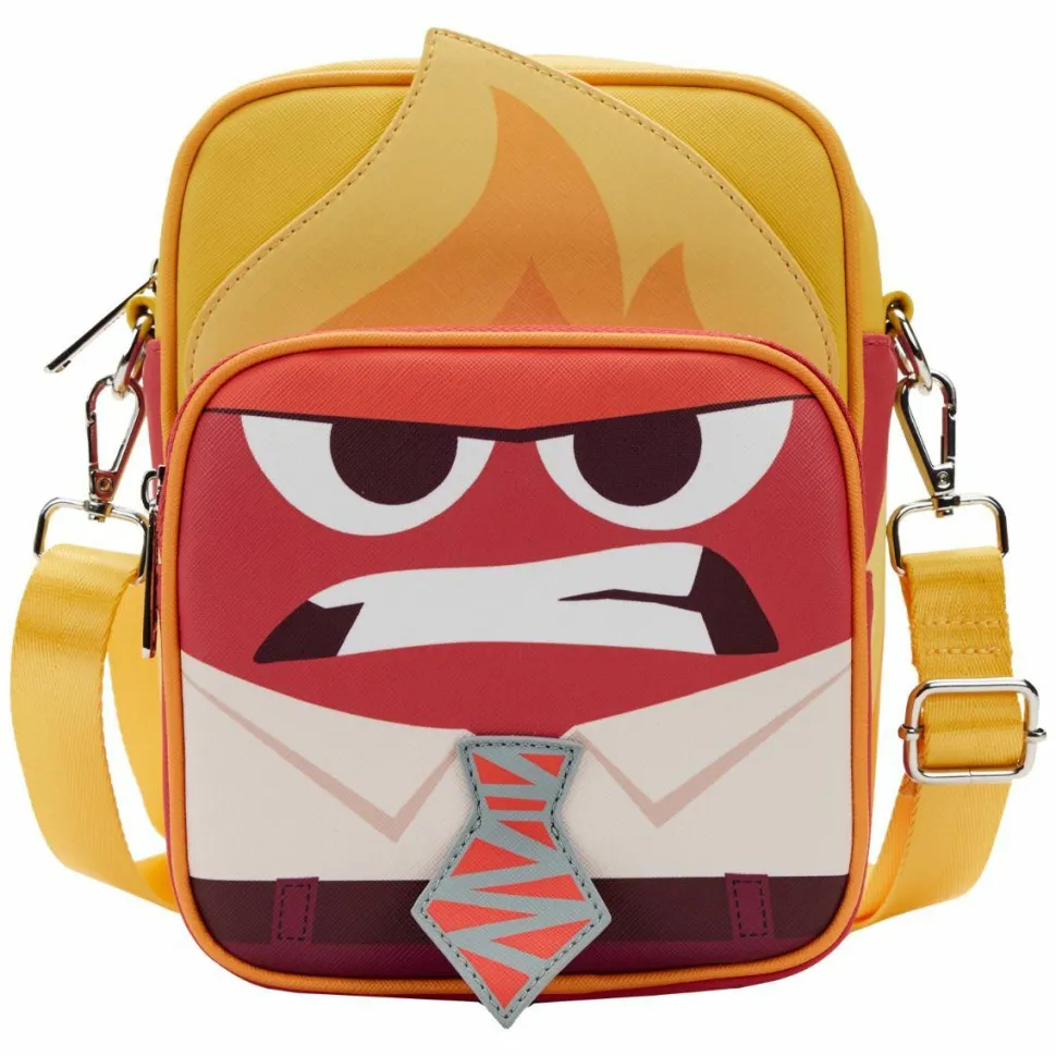 Inside Out - Anger Cosplay Glow in the Dark 8” Faux Leather Passport Bag