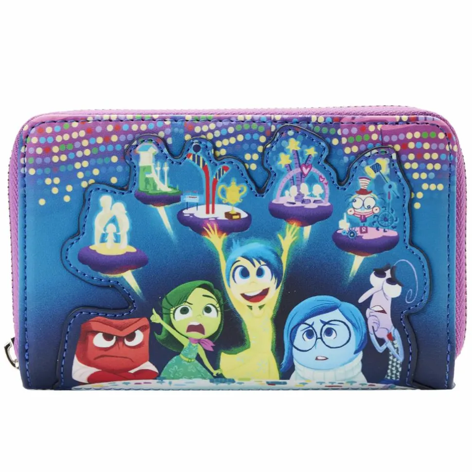 Inside Out - Control Panel Glow in the Dark 5” Faux Leather Zip-Around Wallet