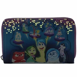 Inside Out - Control Panel Glow in the Dark 5” Faux Leather Zip-Around Wallet