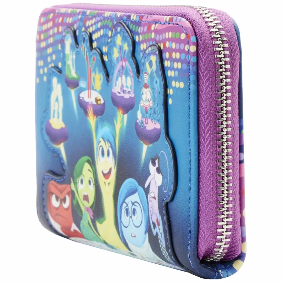 Inside Out - Control Panel Glow in the Dark 5” Faux Leather Zip-Around Wallet