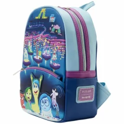 Inside Out - Control Panel Glow in the Dark 11” Faux Leather Mini Backpack