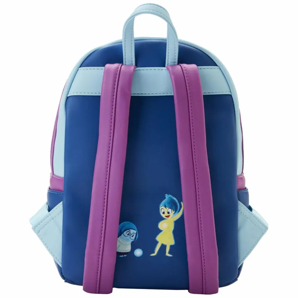 Inside Out - Control Panel Glow in the Dark 11” Faux Leather Mini Backpack