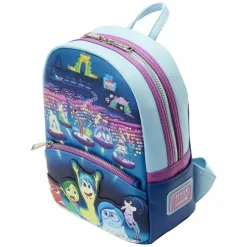 Inside Out - Control Panel Glow in the Dark 11” Faux Leather Mini Backpack