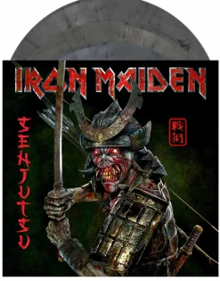 Iron Maiden - Senjutsu 3xLP Vinyl Record (Indie Exclusive Silver & Black Marbled Vinyl)