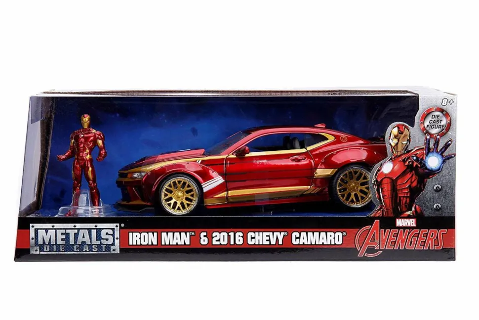 Iron Man - 2016 Chevy Camaro with Iron Man 1/24th Scale Hollywood Rides Die-Cast Vehicle