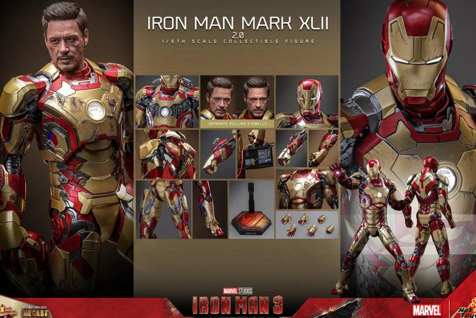 Iron Man 3 - Iron Man Mark XLII 42 (2.0) 1/6th Scale Hot Toys Action Figure