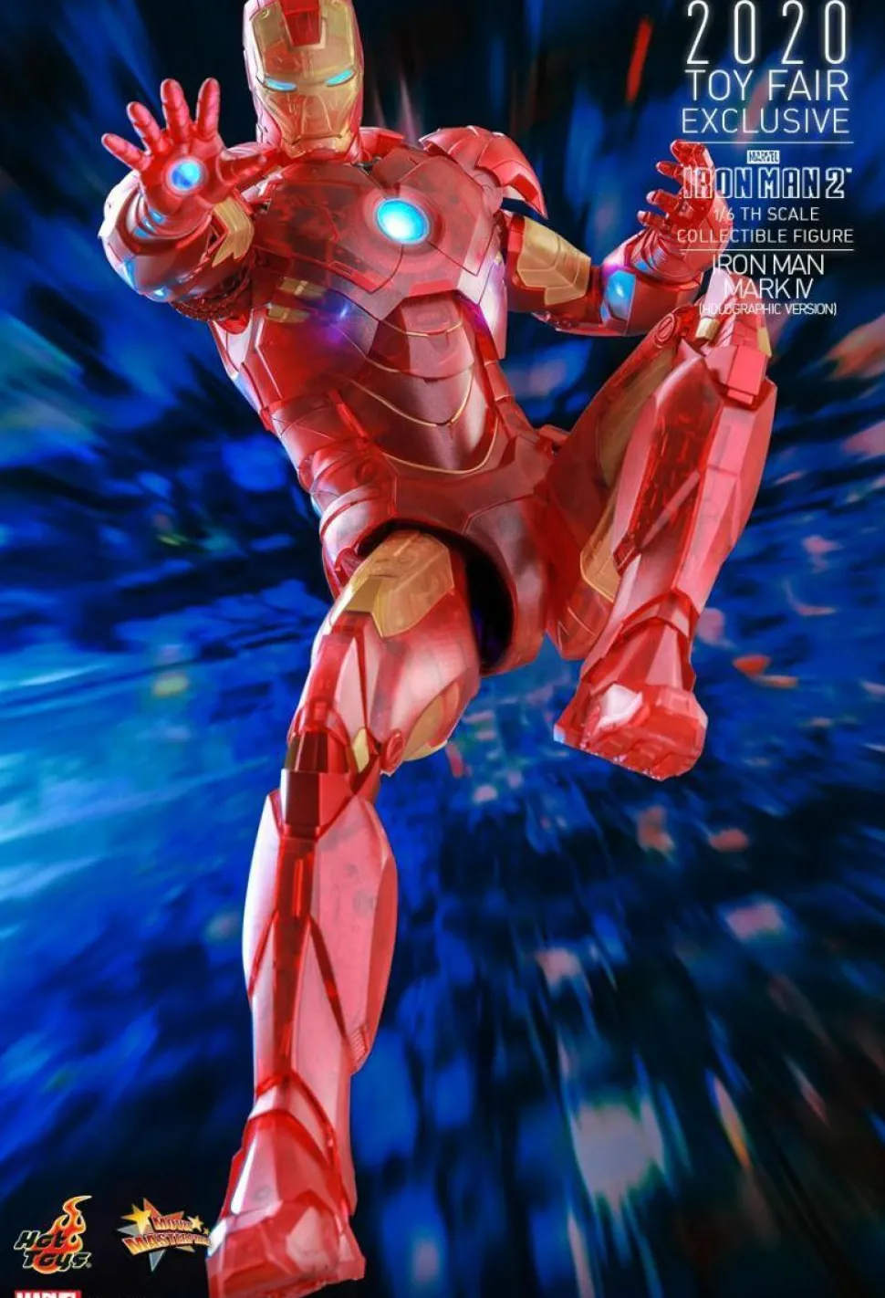 Iron Man 2 - Iron Man Mark IV Holographic Version 1/6th Scale Hot Toys Action Figure (2020 Toy Fair Exclusive) (Int Sales Only)