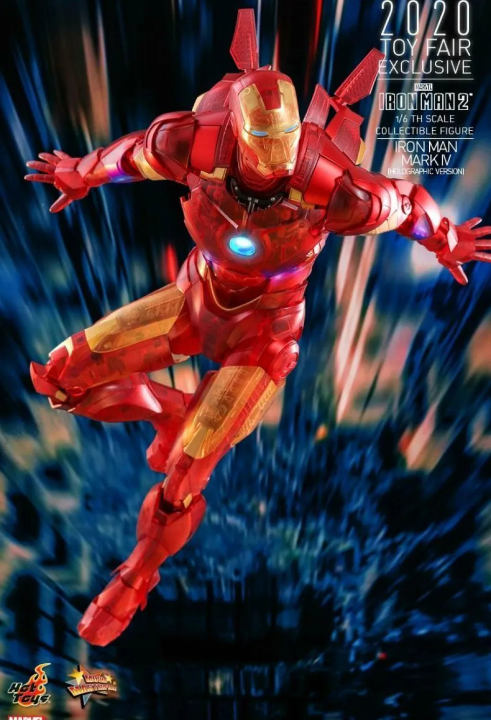 Iron Man 2 - Iron Man Mark IV Holographic Version 1/6th Scale Hot Toys Action Figure (2020 Toy Fair Exclusive) (Int Sales Only)