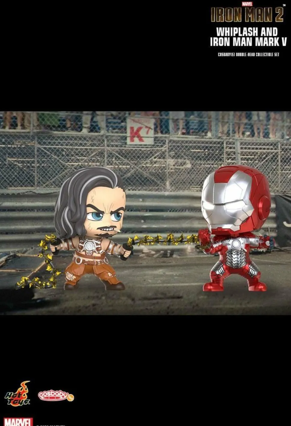 Iron Man 2 - Iron Man Mark V & Whiplash Cosbaby (S) Hot Toys Figure Collectible Set