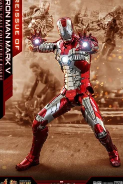 Iron Man 2 - Iron Man Mark V (5) 1/6th Scale Hot Toys Die-Cast Action Figure