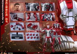 Iron Man 2 - Iron Man Mark V (5) 1/6th Scale Hot Toys Die-Cast Action Figure