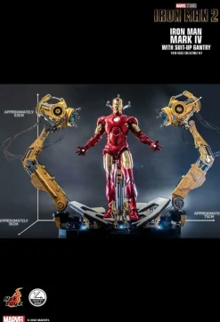 Iron Man 2 - Iron Man Mark IV with Suit-Up Gantry Deluxe 1/4 Scale Hot Toys Action Figure Set