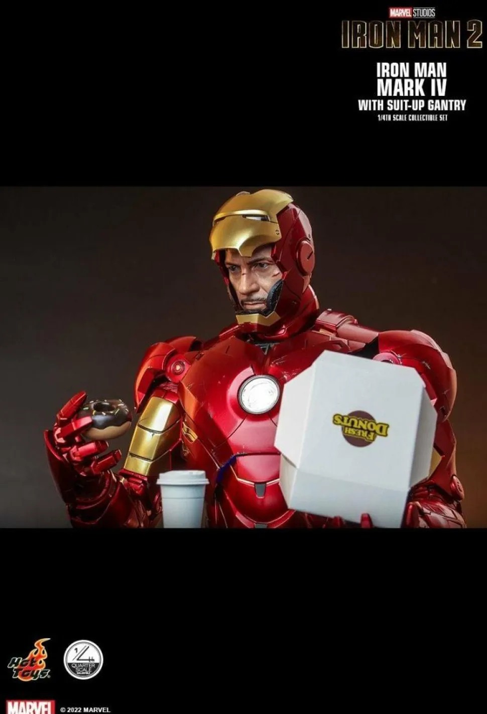 Iron Man 2 - Iron Man Mark IV with Suit-Up Gantry Deluxe 1/4 Scale Hot Toys Action Figure Set