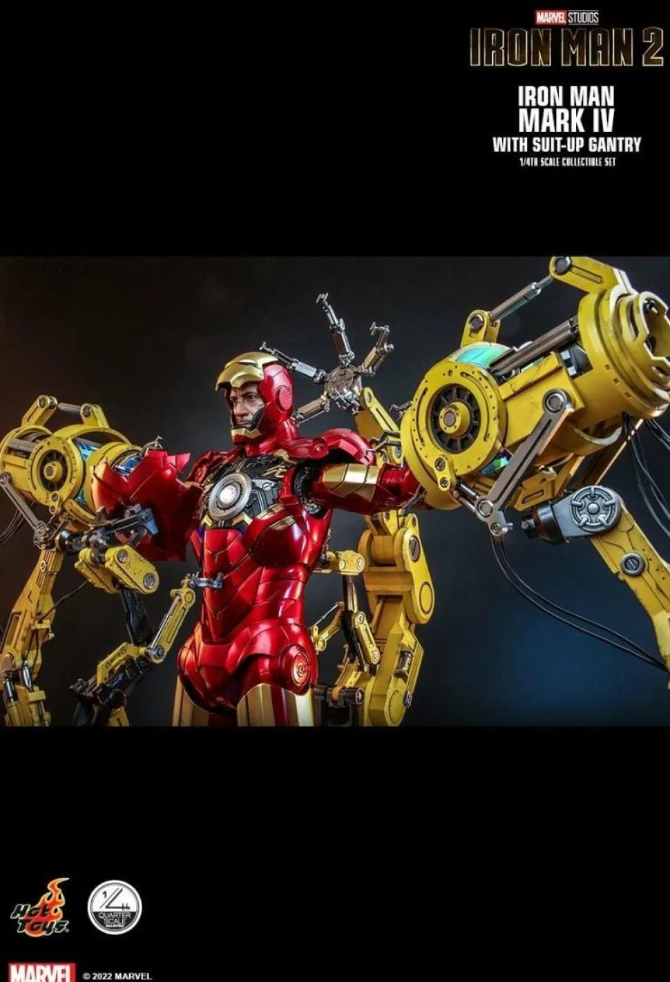 Iron Man 2 - Iron Man Mark IV with Suit-Up Gantry Deluxe 1/4 Scale Hot Toys Action Figure Set