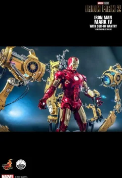 Iron Man 2 - Iron Man Mark IV with Suit-Up Gantry Deluxe 1/4 Scale Hot Toys Action Figure Set