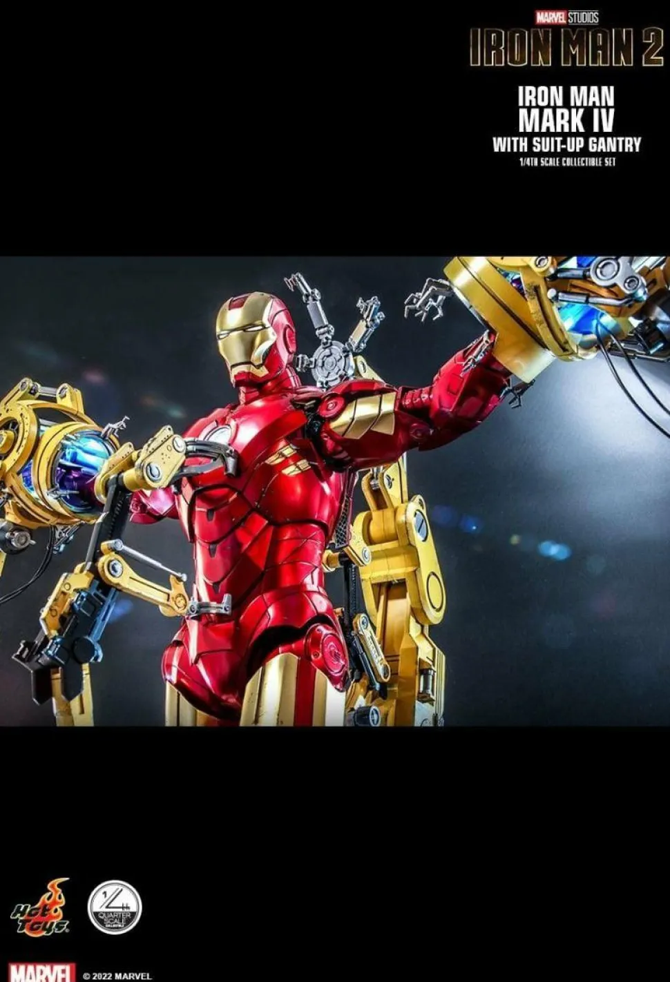 Iron Man 2 - Iron Man Mark IV with Suit-Up Gantry Deluxe 1/4 Scale Hot Toys Action Figure Set